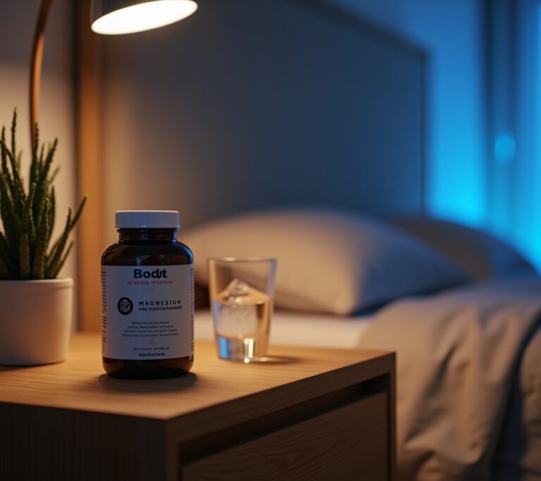 Assorted magnesium supplement bottles lined up with labels visible