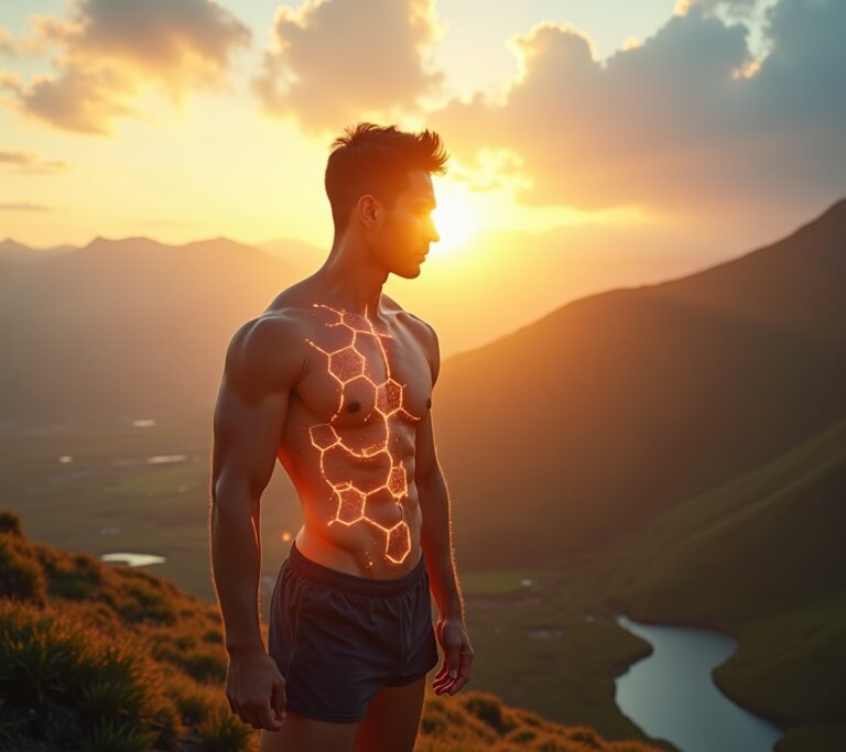 Person doing intense resistance training to stimulate natural growth hormone